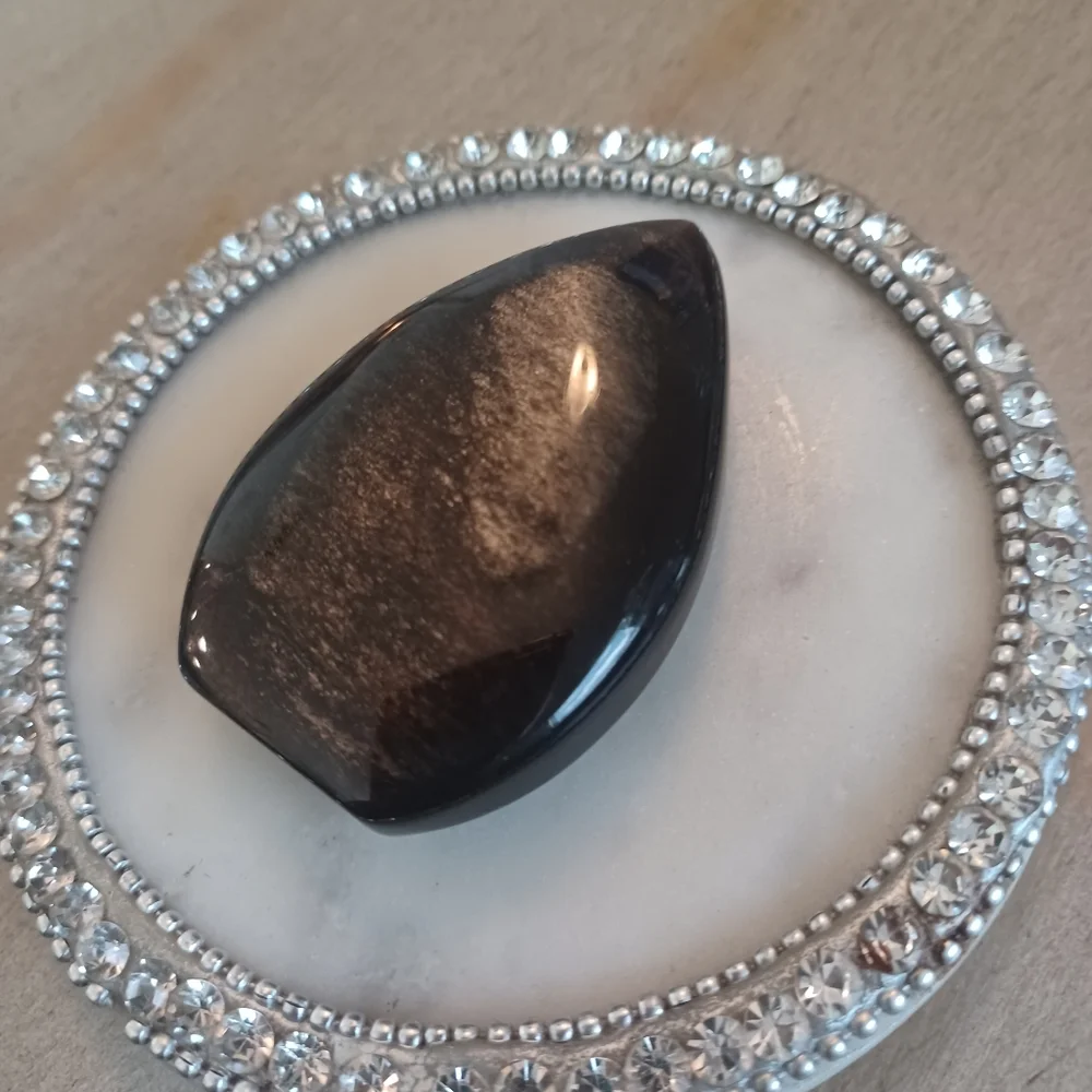 Natural Silver Flash Obsidian Stand-up Freeform Crystal - Picture 9 of 12